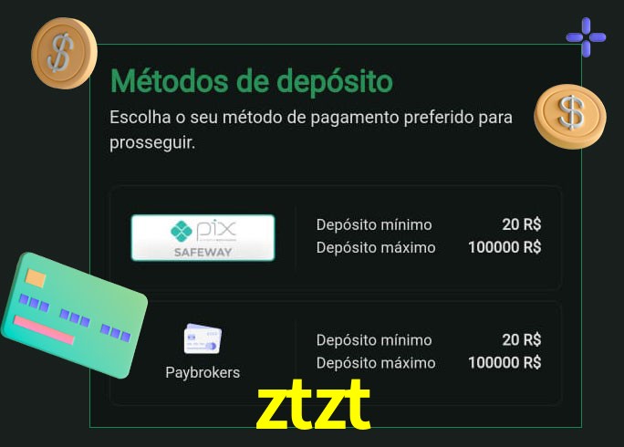 O cassino ztzt oferece uma grande variedade de métodos de pagamento